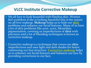 VLCC Institute Corrective Makeup