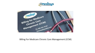 Billing For Medicare Chronic Care Management (CCM)