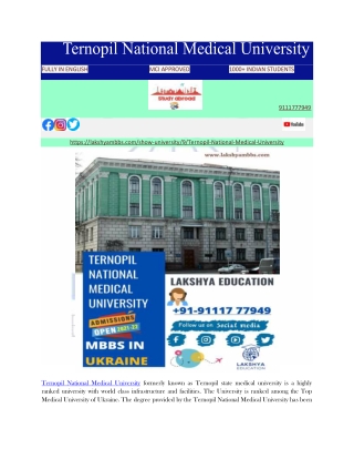 Ternopil National Medical University