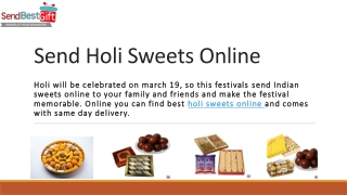 Send Holi Sweets Online - Sendbestgift