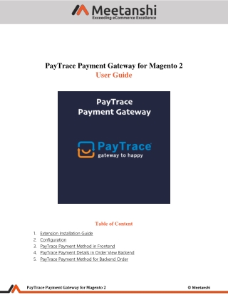 Magento 2 PayTrace Payment Gateway