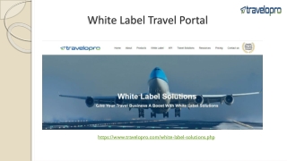 White Label Travel Portal