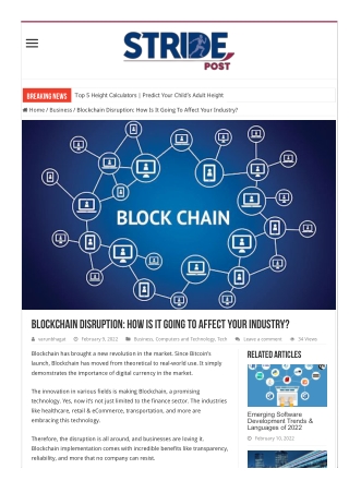 Blockchain Disruption: How Is It Going To Affect Your Industry?