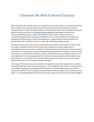 Creazione Siti Web A SavonaTatoosa