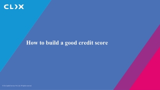 How to build a good credit score