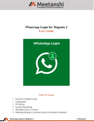 Magento 2 WhatsApp Login