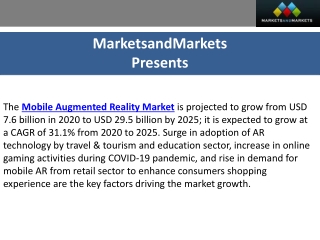 Mobile Augmented Reality Global Market by Manufacturer and Regions 2025