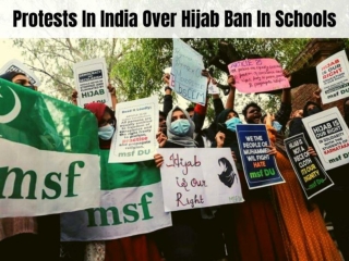 Protests in India over hijab ban in schools