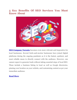 5 Key Benefits Of SEO Services You Must Know About