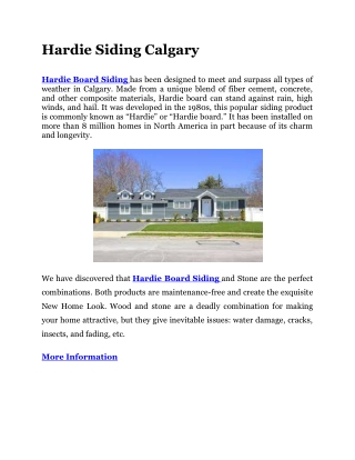 Hardie Siding Calgary