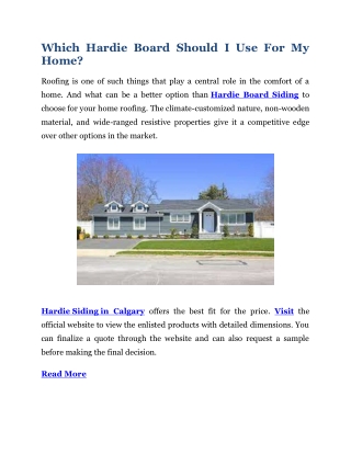 Which Hardie Board Should I Use For My Home
