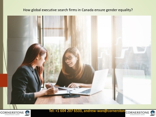 How global executive search firms in Canada ensure gender equality