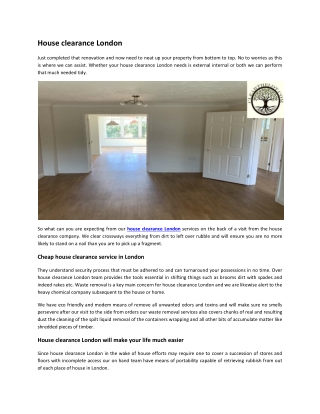 House clearance London