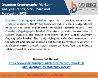 Quantum Cryptography Market Growth By Key players, Countries, Types ,Application