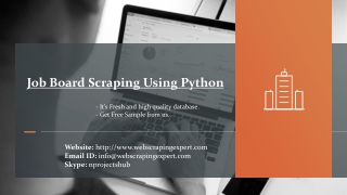 Job Board Scraping Using Python