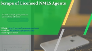 Scrape of Licensed NMLS Agents