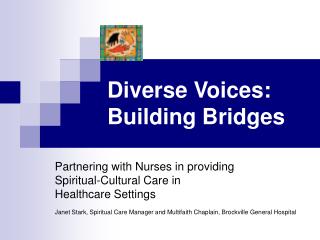 Diverse Voices: Building Bridges