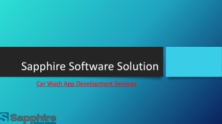 Car Wash App Development Services