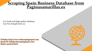 Scraping Spain Business Database from Paginasamarillas.es