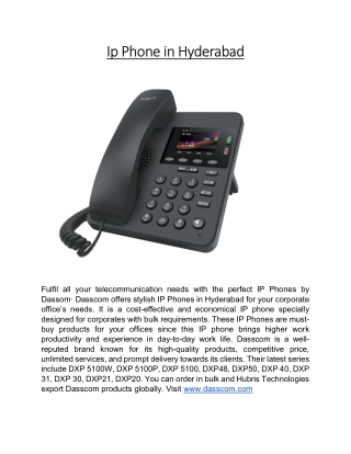 Ip Phone in Hyderabad