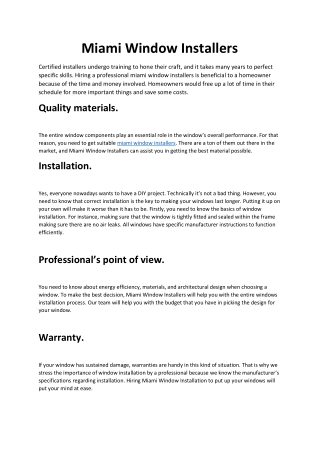 miami window installers