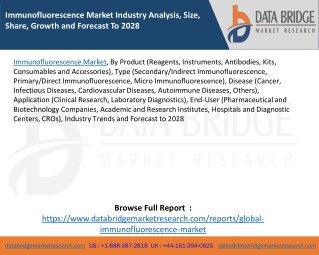 Immunofluorescence Market Industry Analysis, Size, Share, Growth and Forecast To 2028