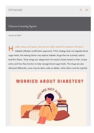 Glucose-Lowering Agents