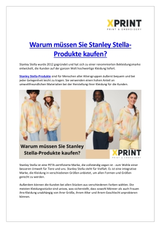 Warum müssen Sie Stanley Stella-Produkte kaufen