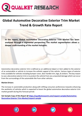 Global Automotive Decorative Exterior Trim Market