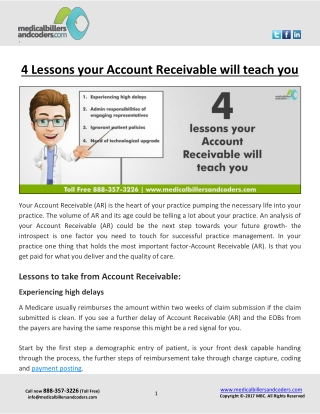 4 Lessons your Account Receivable will teach you