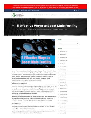 5 Effective Ways to Boost Male Fertility