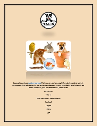Avoderm Cat Food | Talis-us.com