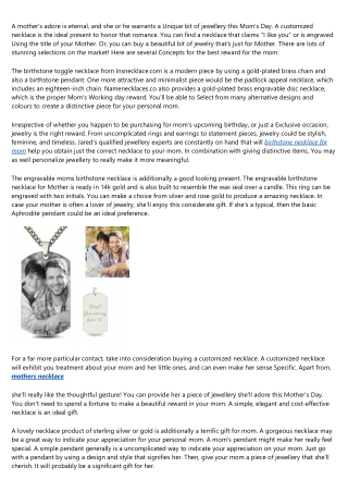 mothers birthstone necklace Poll of the Day