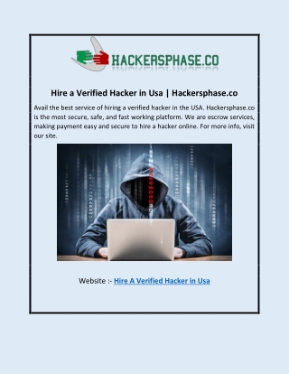 Hire a Verified Hacker in Usa | Hackersphase.co