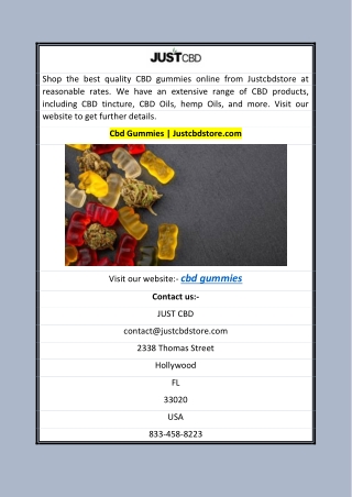 Cbd Gummies | Justcbdstore.com