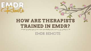 How are therapists trained in EMDR?