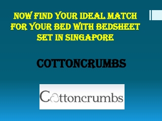 Bedsheet Set in Singapore - Cottoncrumbs