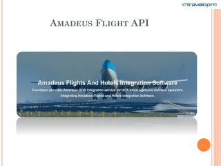 Amadeus Flight API