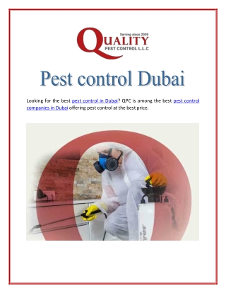 Pest control Dubai