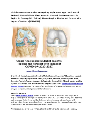 Global Knee Implants Market (2022-2027)