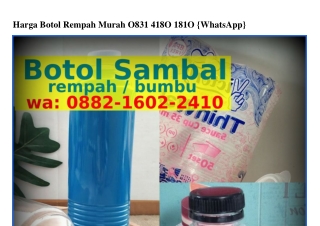 Harga Botol Rempah Murah O8౩1.418O.181O(WA)