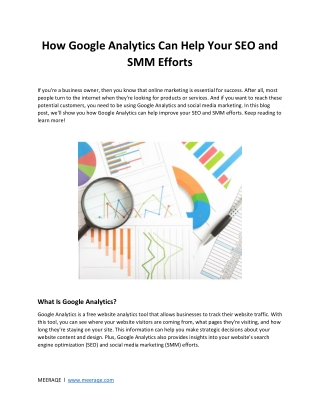 How Google Analytics Can Help Your SEO and SMM Efforts