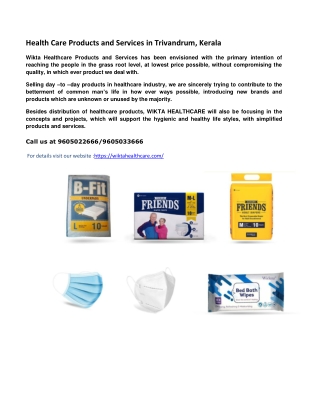 Health Care Products and Services in Trivandrum