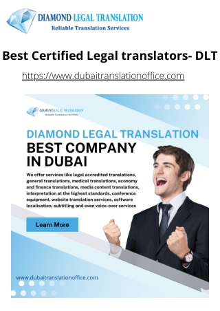 Best Certified Legal translators- DLT