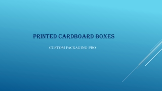 Printed Cardboard boxes