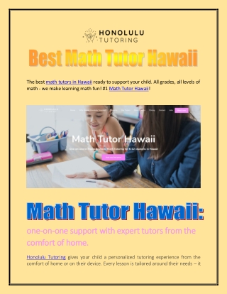 Best Math Tutor Hawaii