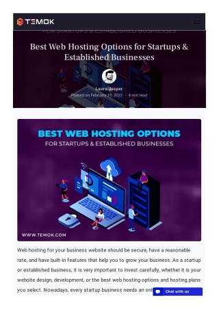 Best Web Hosting Options for Startups & Established Businesses