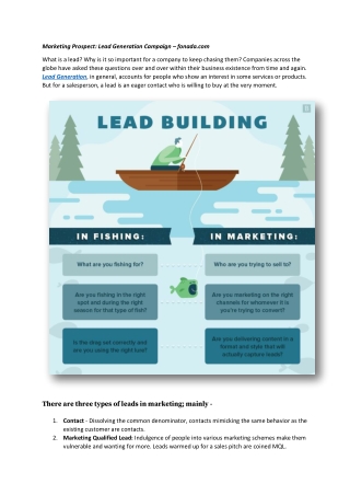 Marketing Prospect Lead Generation Campaign – fonada