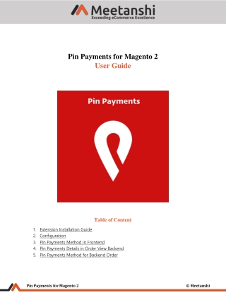 Magento 2 Pin Payments