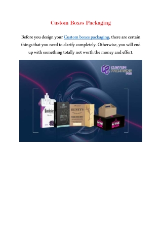 Custom Boxes Packaging